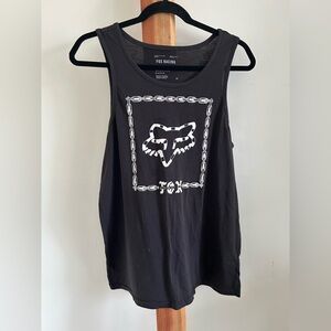 Fox Racing Men's Black Tank Top with White Logo